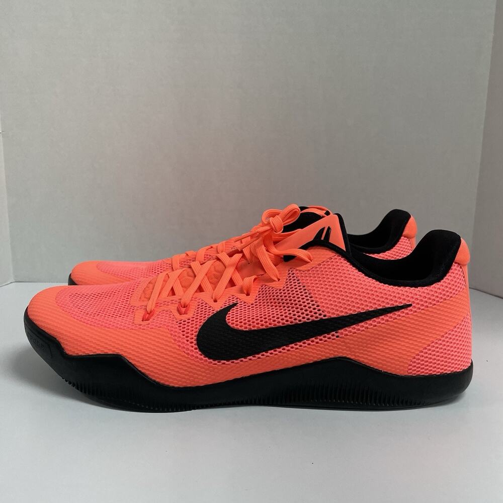 Nike Kobe 11 Barcelona 836183 806 Size 18 Basketball Sneaker Orange Black